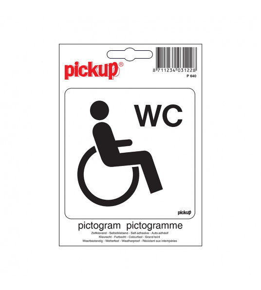 STICKER GEHANDICAPTEN TOILET 100X100 MM