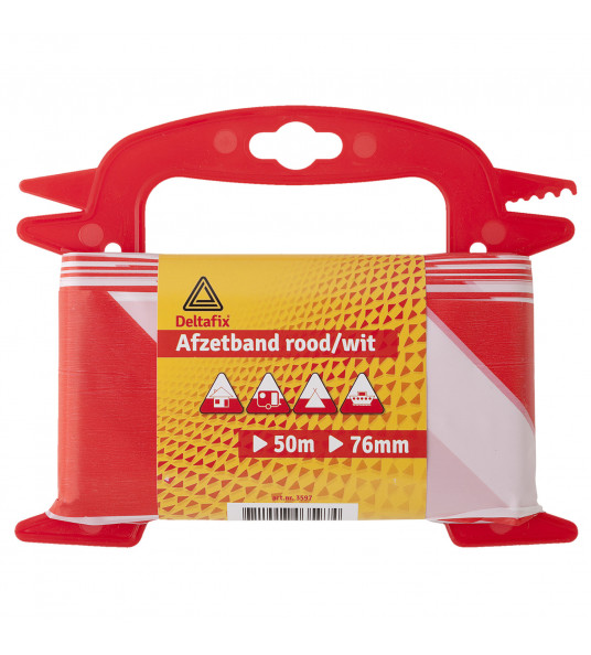 AFZETBAND HASPEL ROOD-WIT 50 M