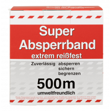 FOLIEFOL AFZETBAND ROOD/WIT 80 MM X 500 M