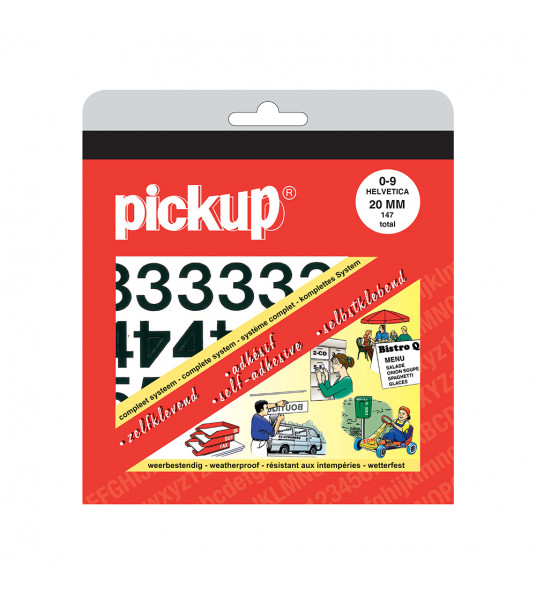 CIJFERBOEK HELVETICA ZWART 20 MM 147 CIJFERS EN SYMBOLEN