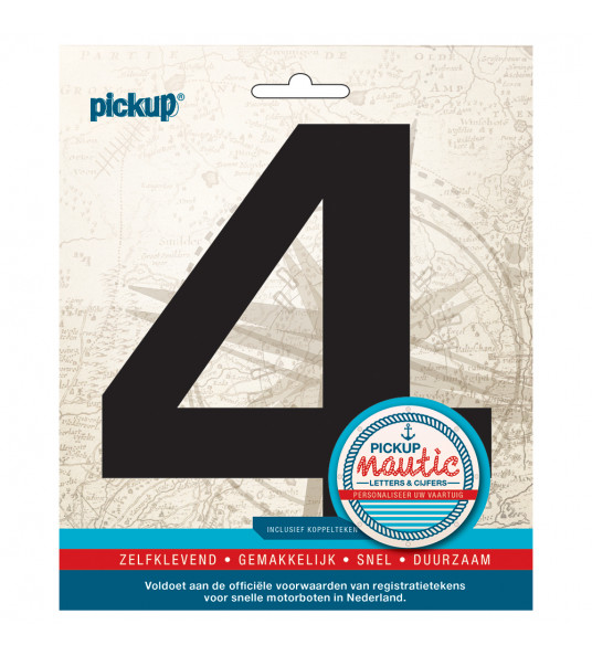 NAUTIC PLAKCIJFER 150MM ZWART 4