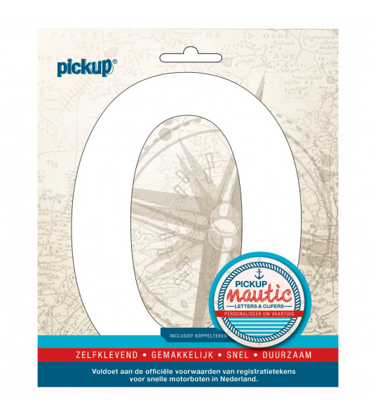 NAUTIC PLAKCIJFER 150MM WIT 0