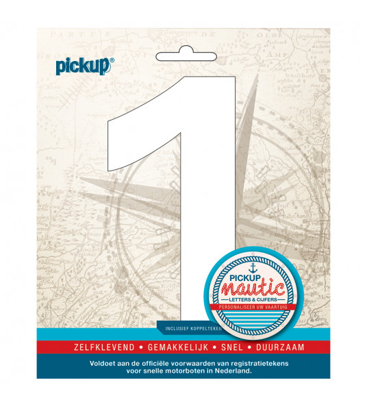 NAUTIC PLAKCIJFER 150MM WIT 1