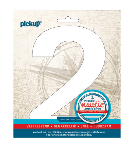 NAUTIC PLAKCIJFER 150MM WIT 2