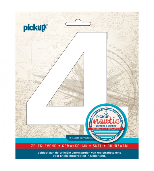 NAUTIC PLAKCIJFER 150MM WIT 4