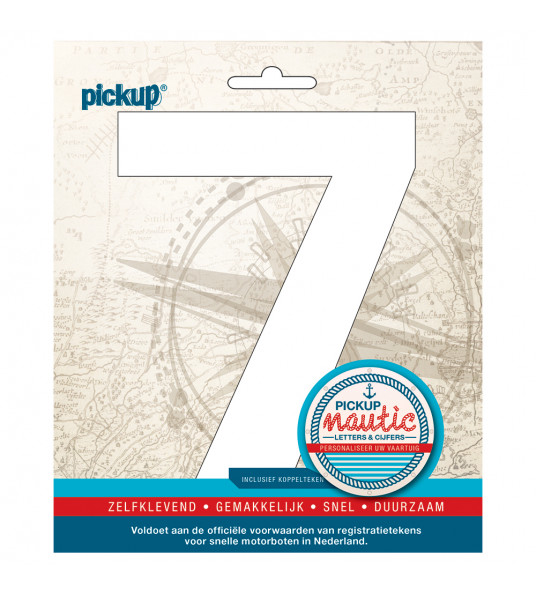 NAUTIC PLAKCIJFER 150MM WIT 7