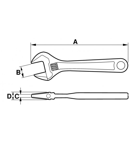 BAHCO VERSTELBARE MOERSLEUTEL 8074 15" - 380 MM