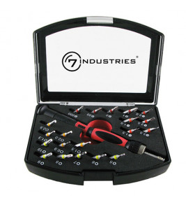 PRECISIE SCHROEVENDRAAIER BITSET 21-DELIG MET RATEL HOUDER