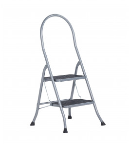 CROMATO HUISHOUDTRAP 2-TREEDS MET HOGE BEUGEL SILVER CROMATO HUISHOUDTRAP 2-TREEDS MET HOGE BEUGEL SILVER