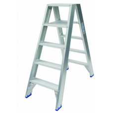 DUBBELE TRAPLADDER / 2 X 5 TREDEN