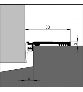 DORPELPROFIEL ANB-6 300 CM (VOORHEEN A14) DORPELPROFIEL ANB-6 300 CM (VOORHEEN A14)