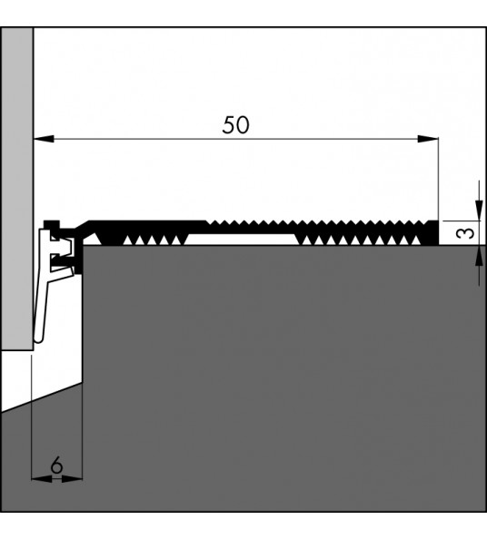 DORPELPROFIEL ANB-7 300 CM (VOORHEEN A514)