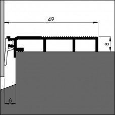 TOCHTPROFIEL/SLIJTDORPEL 6MM ANB-7N 300 HOOG