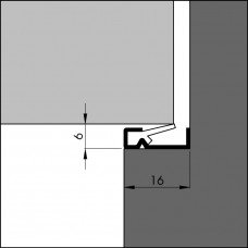 ELTON TOCHTSTRIP INBOUW (6MM) AIB-4G 230 ALUMINIUM/ZWART