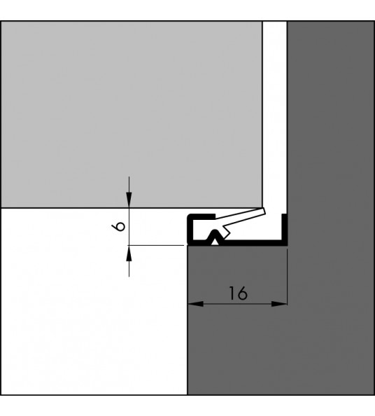 ELTON TOCHTSTRIP INBOUW (6MM) AIB-4G 230 ALUMINIUM/ZWART ELTON TOCHTSTRIP INBOUW (6MM) AIB-4G 230 ALUMINIUM/ZWART