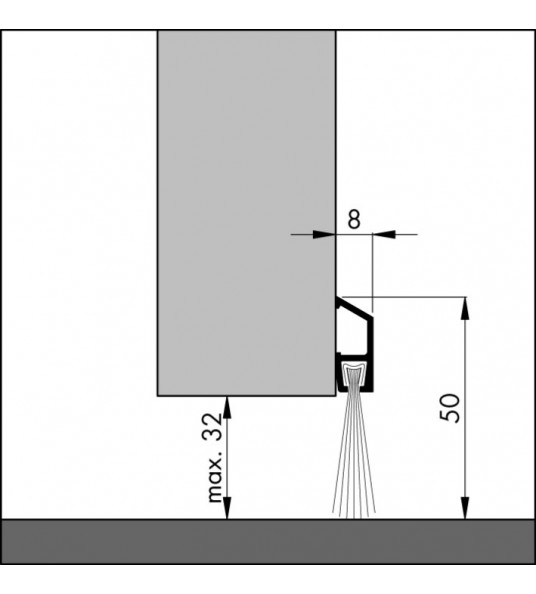 TOCHTPROFIEL/BORSTELPROFIEL IBS-220