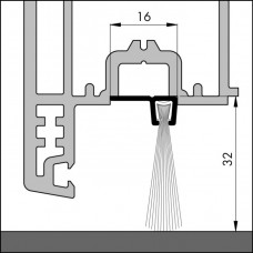 TOCHTBORSTELPROFIEL IBS-90-32 MM (100 CM)