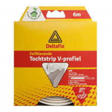 TOCHTSTRIP V-PROFIEL EPDM WIT 6 METER KIER 2.5-6MM