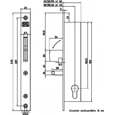 P 1205H/17/T SLUITPLAAT, RVS 24X243MM RECHTHOEKIG TBV 9692