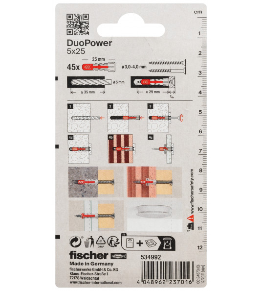 FISCHER ZB DUOPOWER 5X25 K NV FISCHER ZB DUOPOWER 5X25 K NV