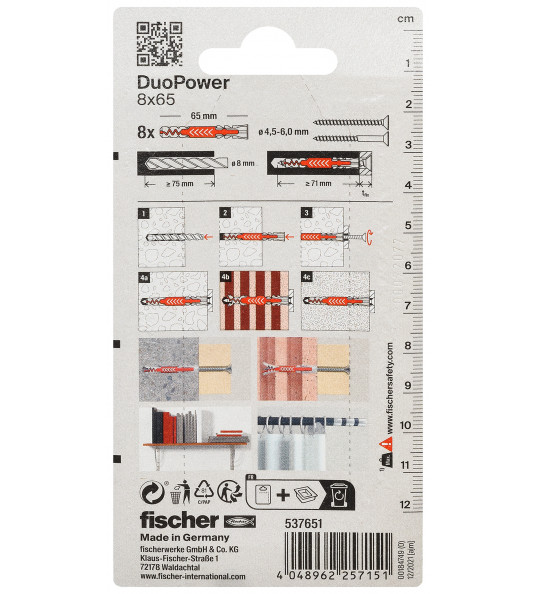 FISCHER DUOPOWER 8X65MM K NV FISCHER DUOPOWER 8X65MM K NV