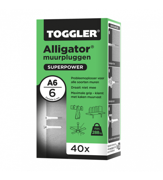 ALLIGATORPLUG TOGGLER 6MM A 6