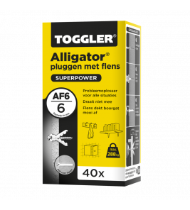 ALLIGATORPLUG MET FLENS TOGGLER 6MM AF 6