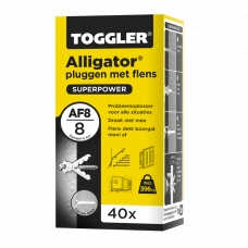 ALLIGATORPLUG MET FLENS TOGGLER 8MM AF 8