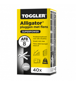 ALLIGATORPLUG MET FLENS TOGGLER 8MM AF 8