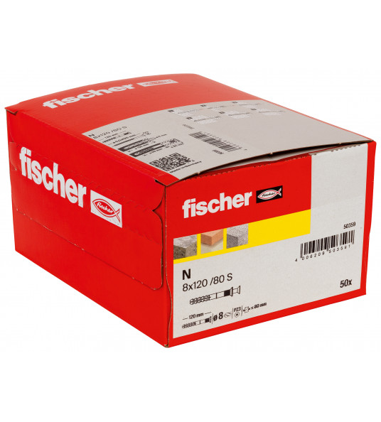 FISCHER N 8X120/80S NAGELPLUG FISCHER N 8X120/80S NAGELPLUG