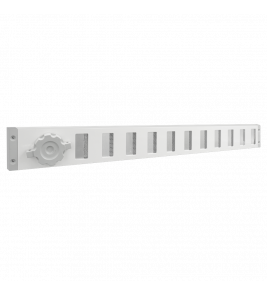 500X65MM AFSLUITBAAR ROOSTER ALUMINIUM WIT OPBOUW MET VLIEGENGAAS