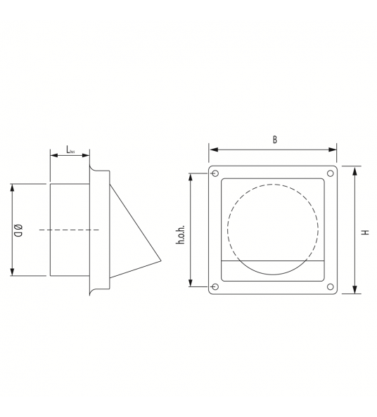 KAPROOSTER MET KLEP RVS ? 125 MM KAPROOSTER MET KLEP RVS ? 125 MM