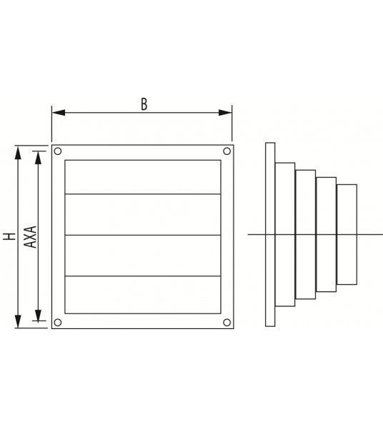 LAMELLENROOSTER 165X165MM K.STOF WIT (N.20 02)