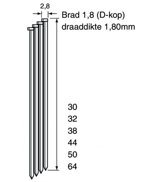 BRAD DA18 CNK 44 MM DOOS 4,00MILLE