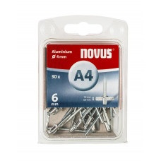 NOVUS BLINDKLINKNAGEL 4 X 6MM ALU 30 ST. OP=OP