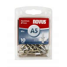 NOVUS BLINDKLINKNAGEL 5 X 10MM ALU 30 ST OP=OP