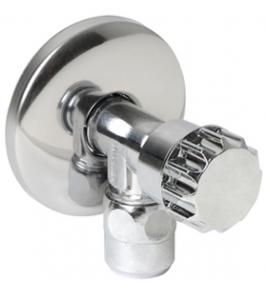 CHROOM HOEKSTOPKRAAN 1/2"BUX3/8 - 10MM.KN PLIEGER