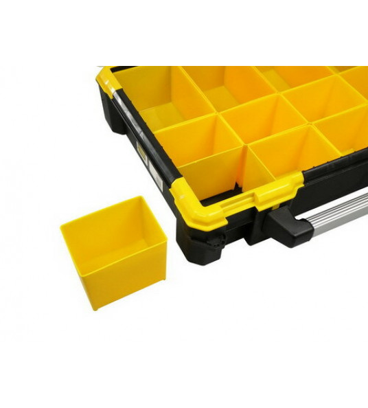 STOCKBOX PROF KOFFER + LOSSE BAKJES GROOT GEEL/ZWART