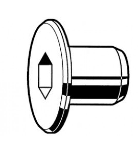 VLAKKE MOER M6 STAAL VERNIKKELD