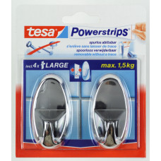 TESA POWERSTRIPS LARGE OVAAL CHROOM 12 0 CHROOM