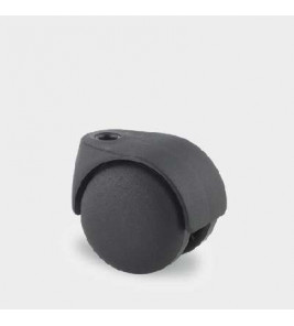 STOELWIEL DUBBEL 50MM KUNSTSTOF ZWART 8MM GAT 40KG STOELWIEL DUBBEL 50MM KUNSTSTOF ZWART 8MM GAT 40KG