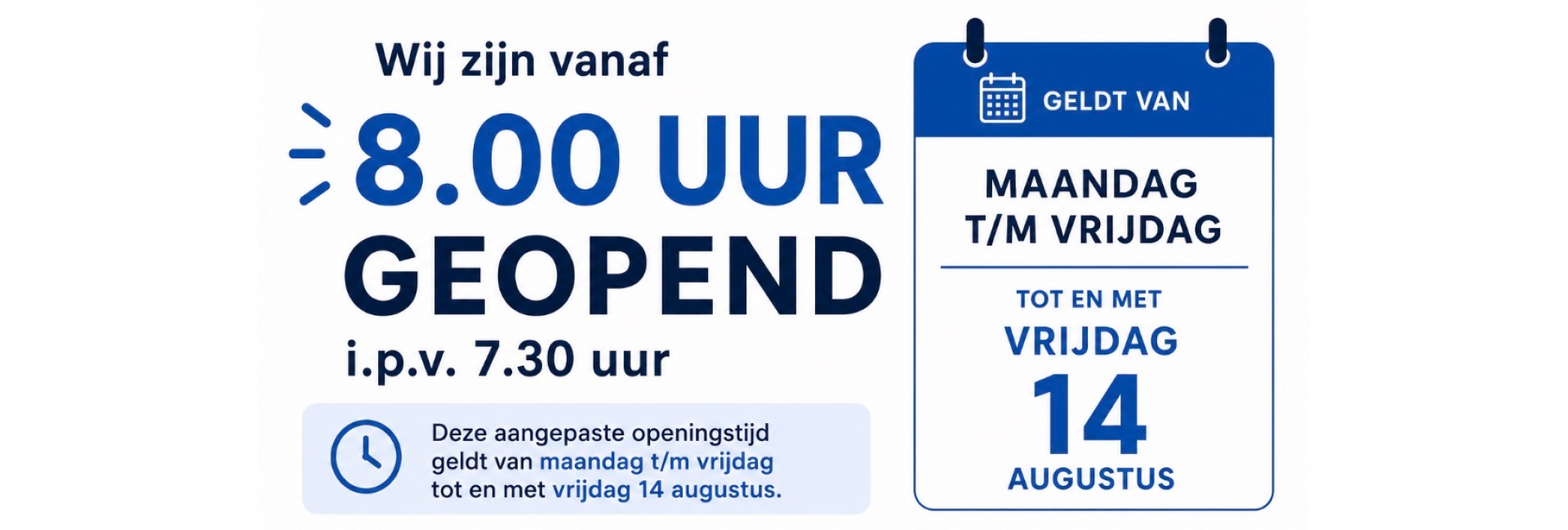 Openingstijden